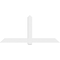 Ekena Millwork Eugene Architectural Grade PVC Gable Bracket, 84"W x 38 1/2"H x 2"D x 6"F, 11/12 Pitch GBP084X39X0206EUG00 - alternate 2